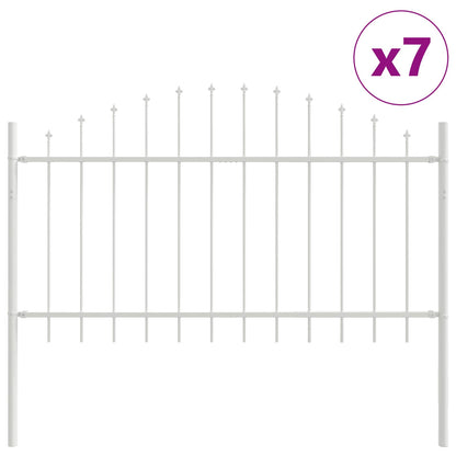Recinzione per Giardino 7 pcs Bianco 170 x 140 cm
