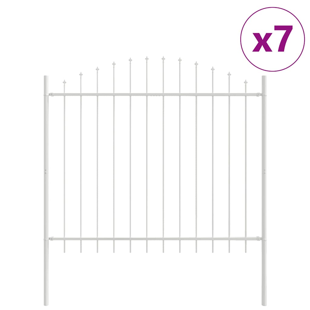 Recinzione per Giardino 7 pcs Bianco 170 x 190 cm