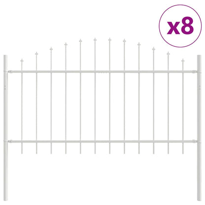 Recinzione per Giardino 8 pcs Bianco 170 x 140 cm