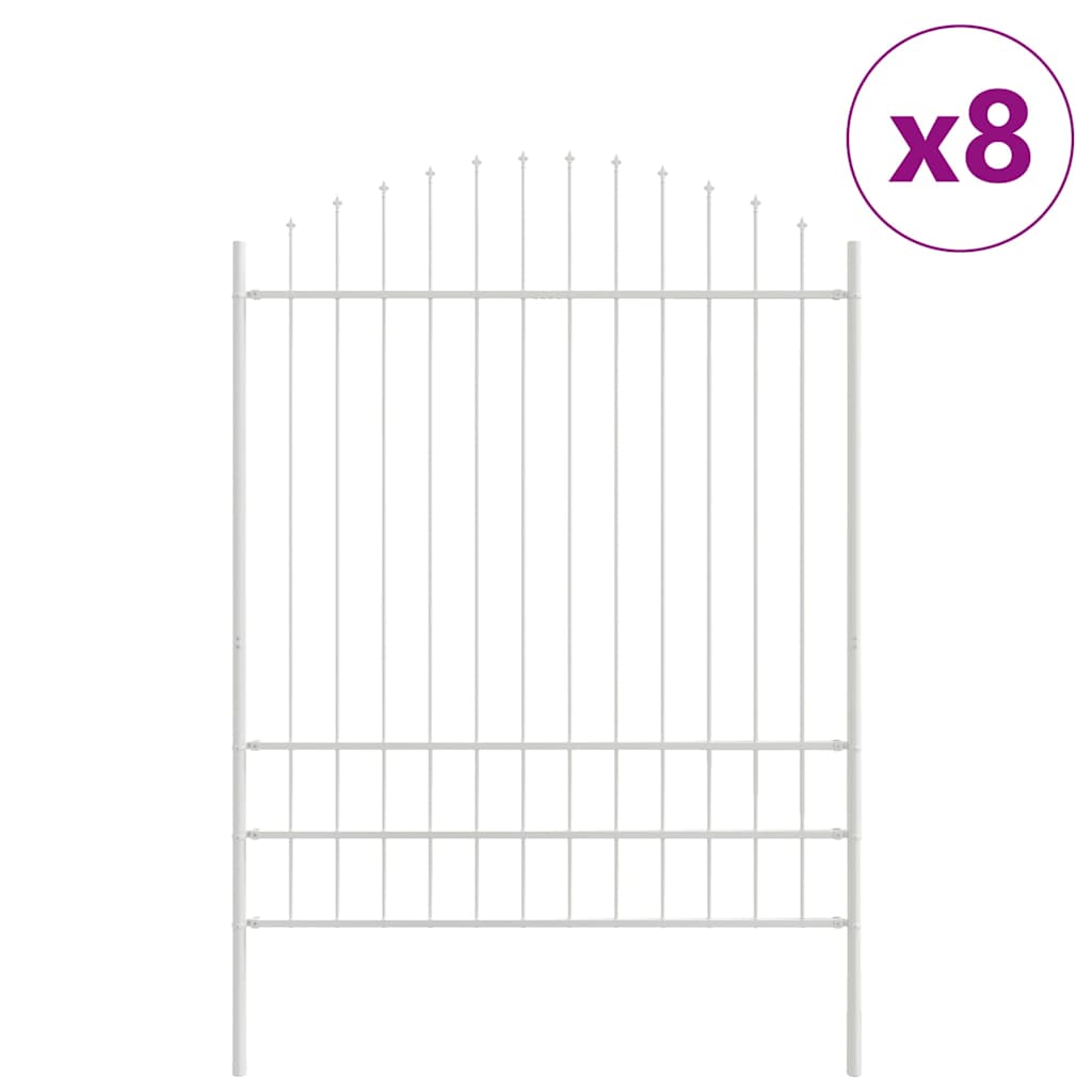 Recinzione per Giardino 8 pcs Bianco 170 x 225 cm