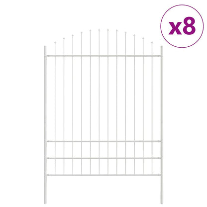 Recinzione per Giardino 8 pcs Bianco 170 x 225 cm