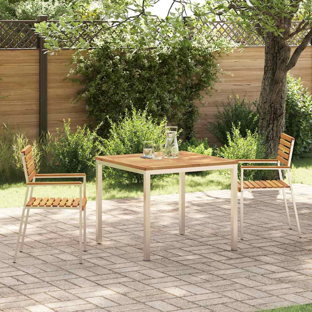 Set da Pranzo per Giardino 3 pcs Legno di Acacia Massello