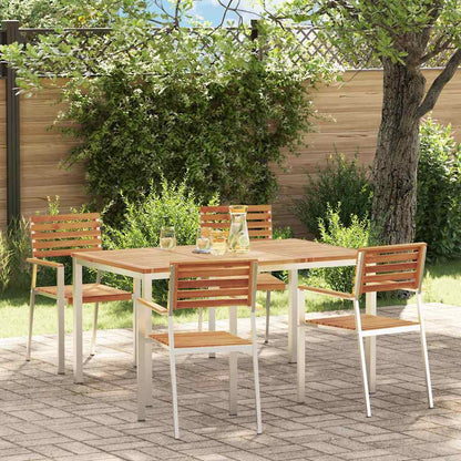 Set da Pranzo per Giardino 5 pcs Legno di Acacia Massello