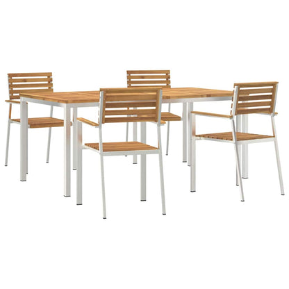 Set da Pranzo per Giardino 5 pcs Legno di Acacia Massello