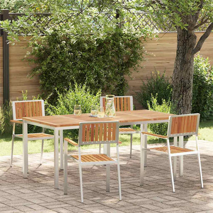Set da pranzo per esterni 5 pcs Legno di Acacia Massello