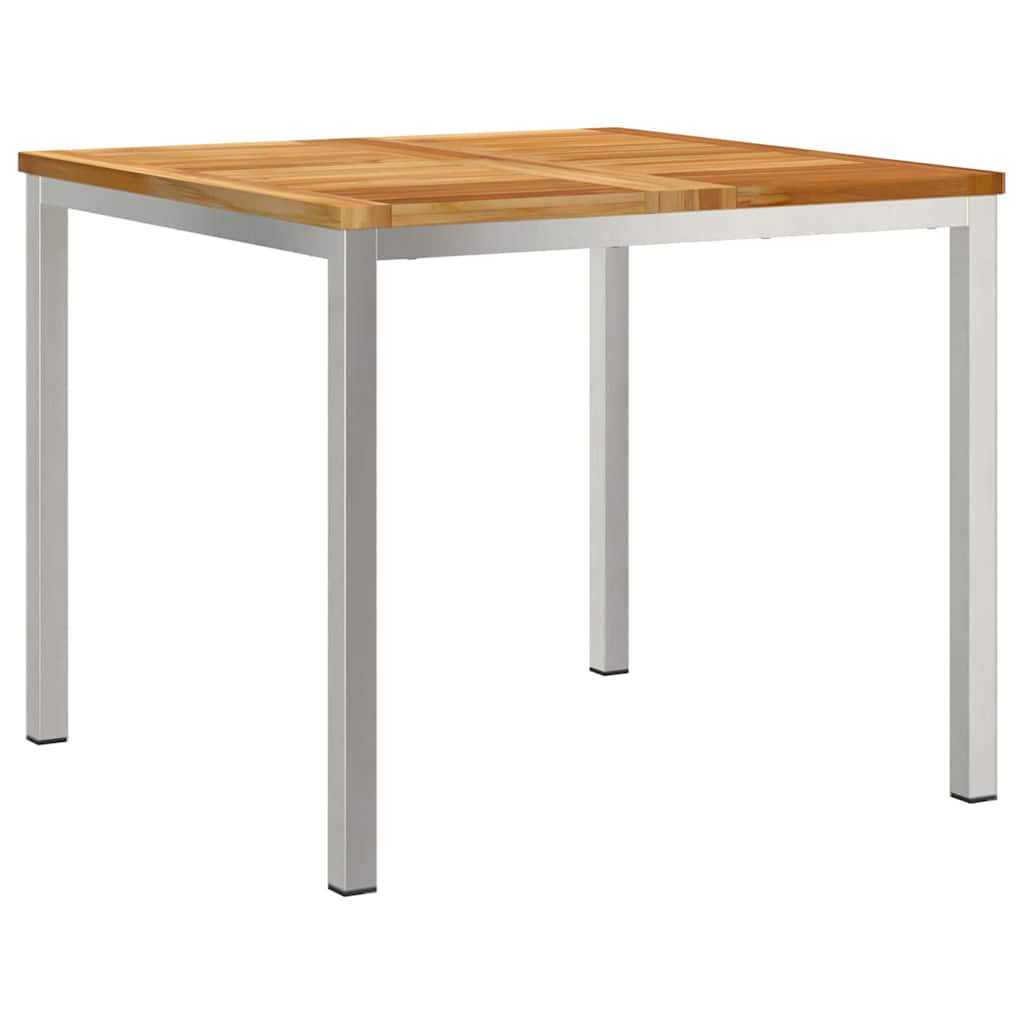 Set da pranzo per esterni 5 pcs Marrone Legno di teak solido