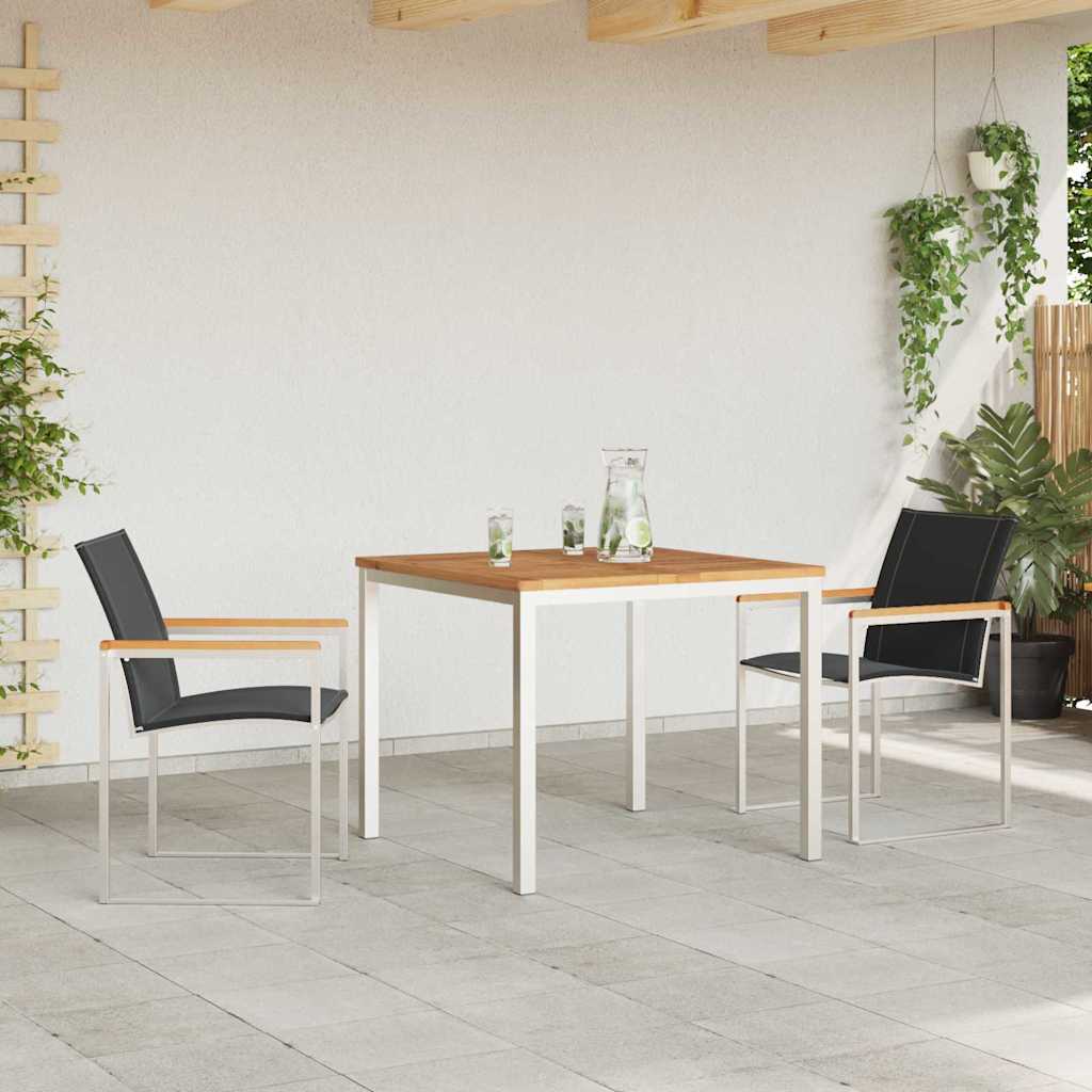 Set da Pranzo per Giardino 3 pcs Legno di Acacia Massello