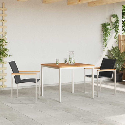Set da Pranzo per Giardino 3 pcs Legno di Acacia Massello