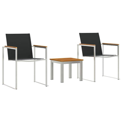Set da Pranzo per Giardino 3 pcs Legno di Acacia Massello