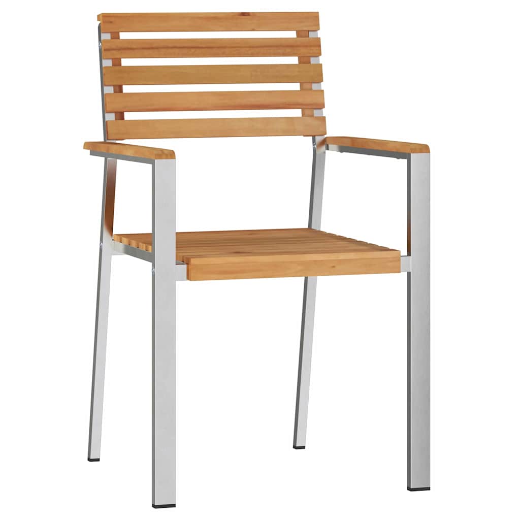 Set da Pranzo per Giardino 3 pcs Marrone Legno di teak solido