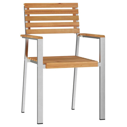 Set da Pranzo per Giardino 3 pcs Marrone Legno di teak solido