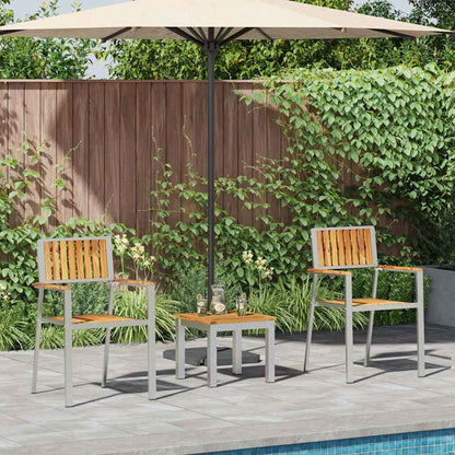 Set da Pranzo per Giardino 3 pcs Marrone Legno di teak solido