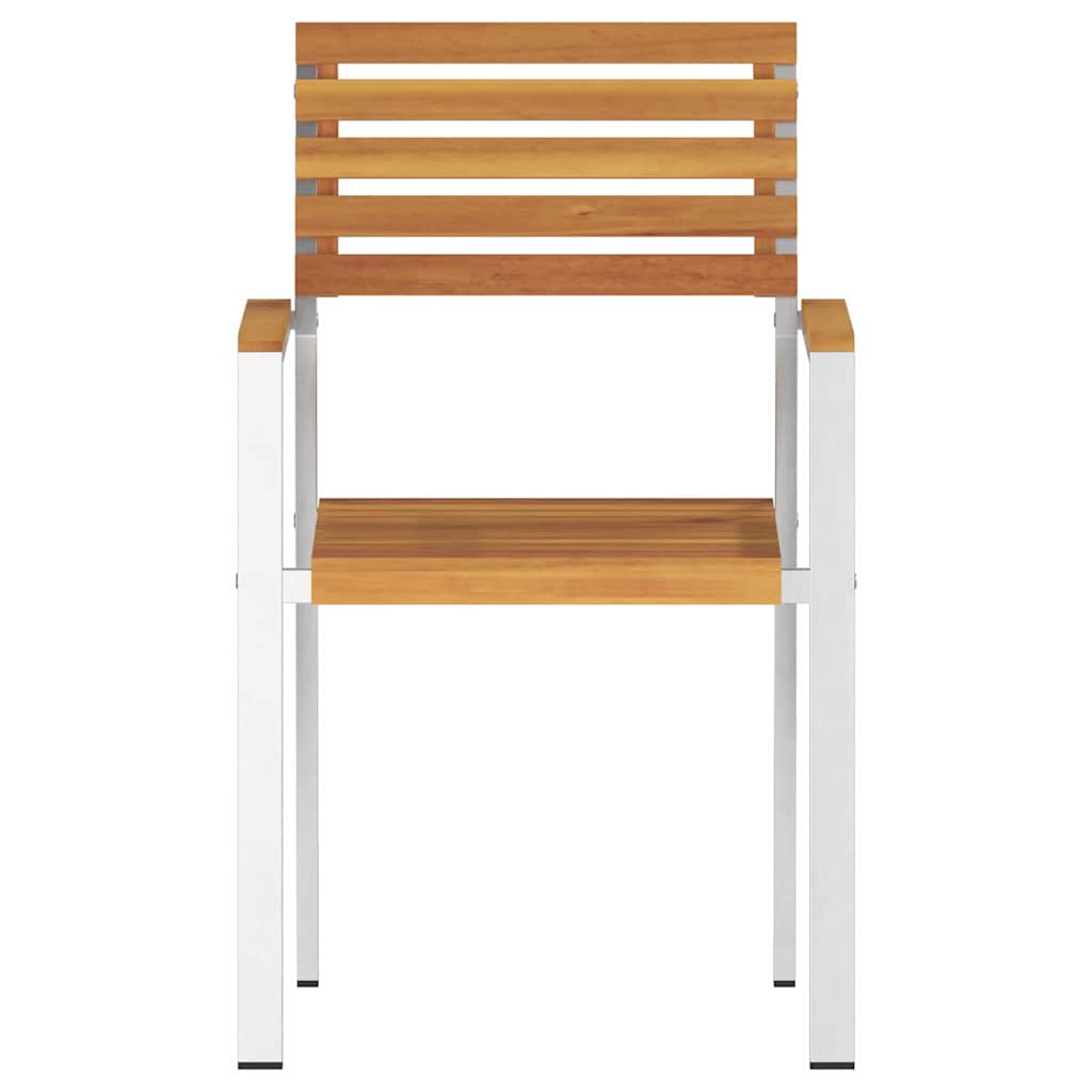 Sedia da Giardino 6 pcs Olio Naturale Legno di Acacia Massello