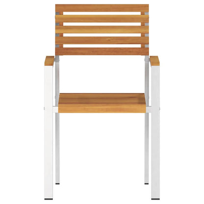 Sedia da Giardino 6 pcs Olio Naturale Legno di Acacia Massello