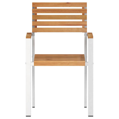 Sedia da Giardino 6 pcs Olio Naturale Legno di teak solido