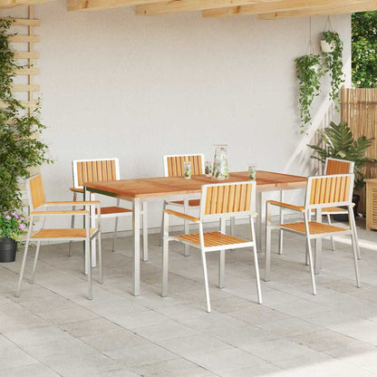 Sedia da Giardino 6 pcs Marrone Legno di teak solido
