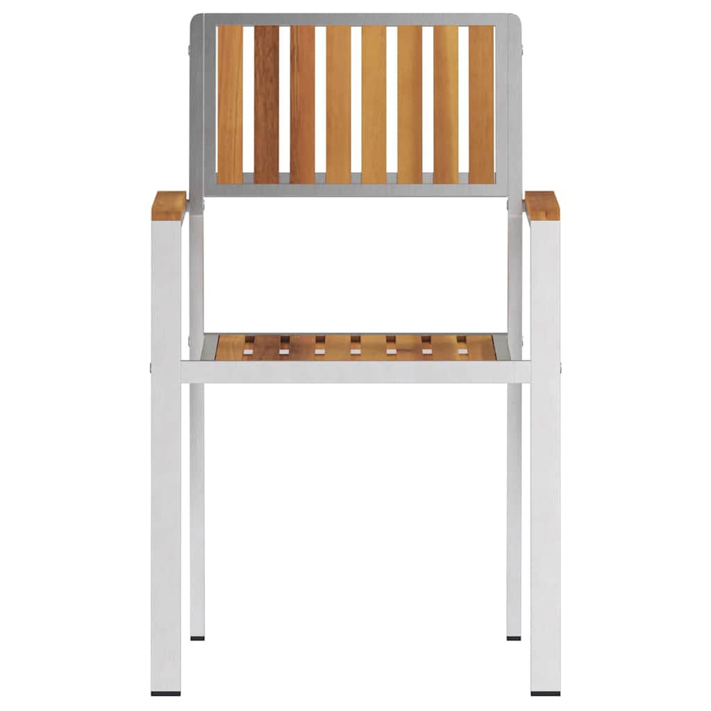 Sedia da Giardino 6 pcs Marrone Legno di teak solido