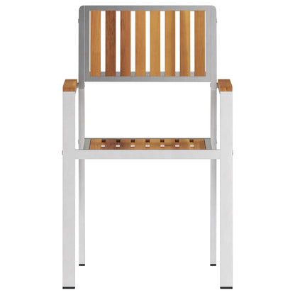 Sedia da Giardino 6 pcs Marrone Legno di teak solido