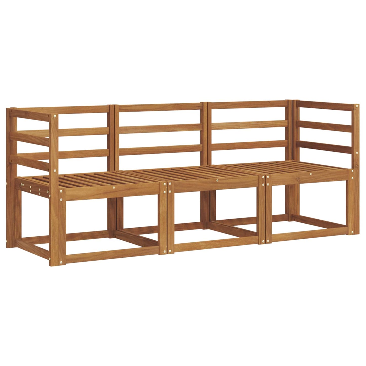 Set di divani da esterno 3 pcs Naturale