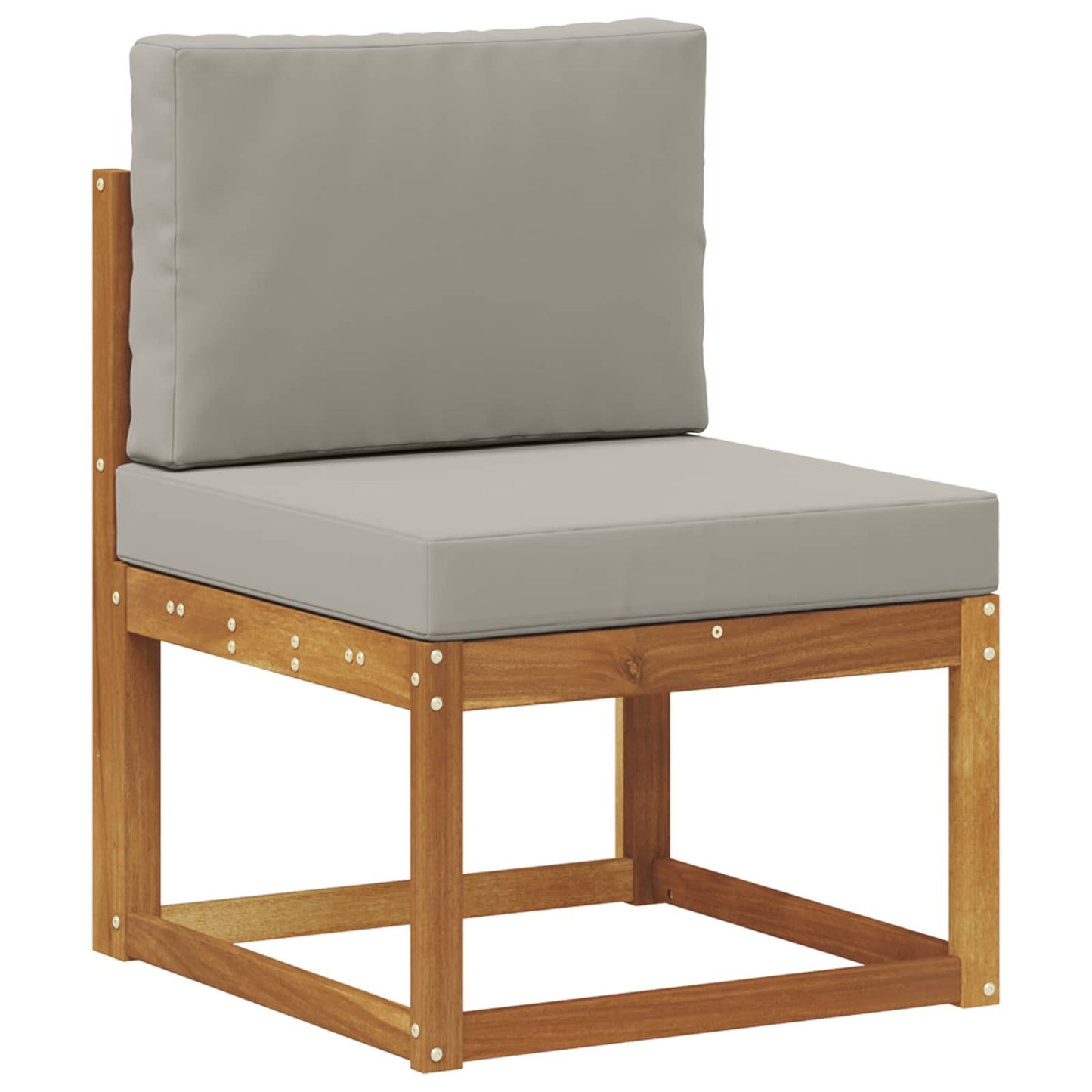 Set di divani da esterno 3 pcs Grigio Naturale e Chiaro