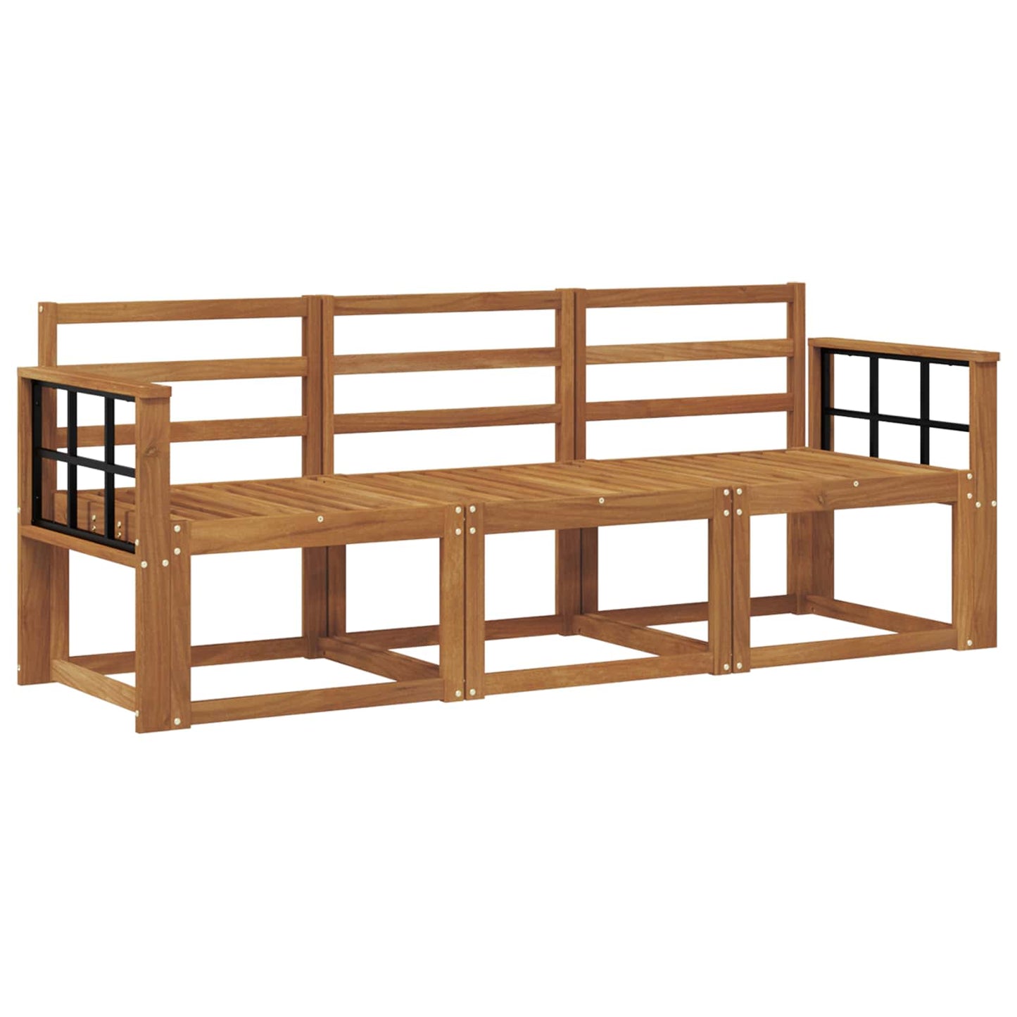 Set di divani da esterno 3 pcs Naturale