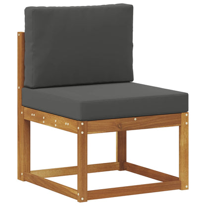 Set di divani da esterno con cuscino 3 pcs Naturale e Antracite