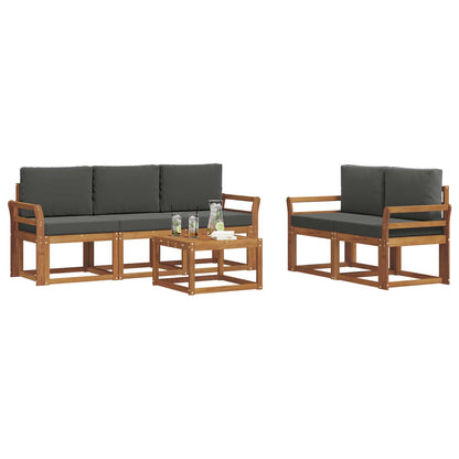 Set di divani da esterno con cuscino Naturale e Antracite