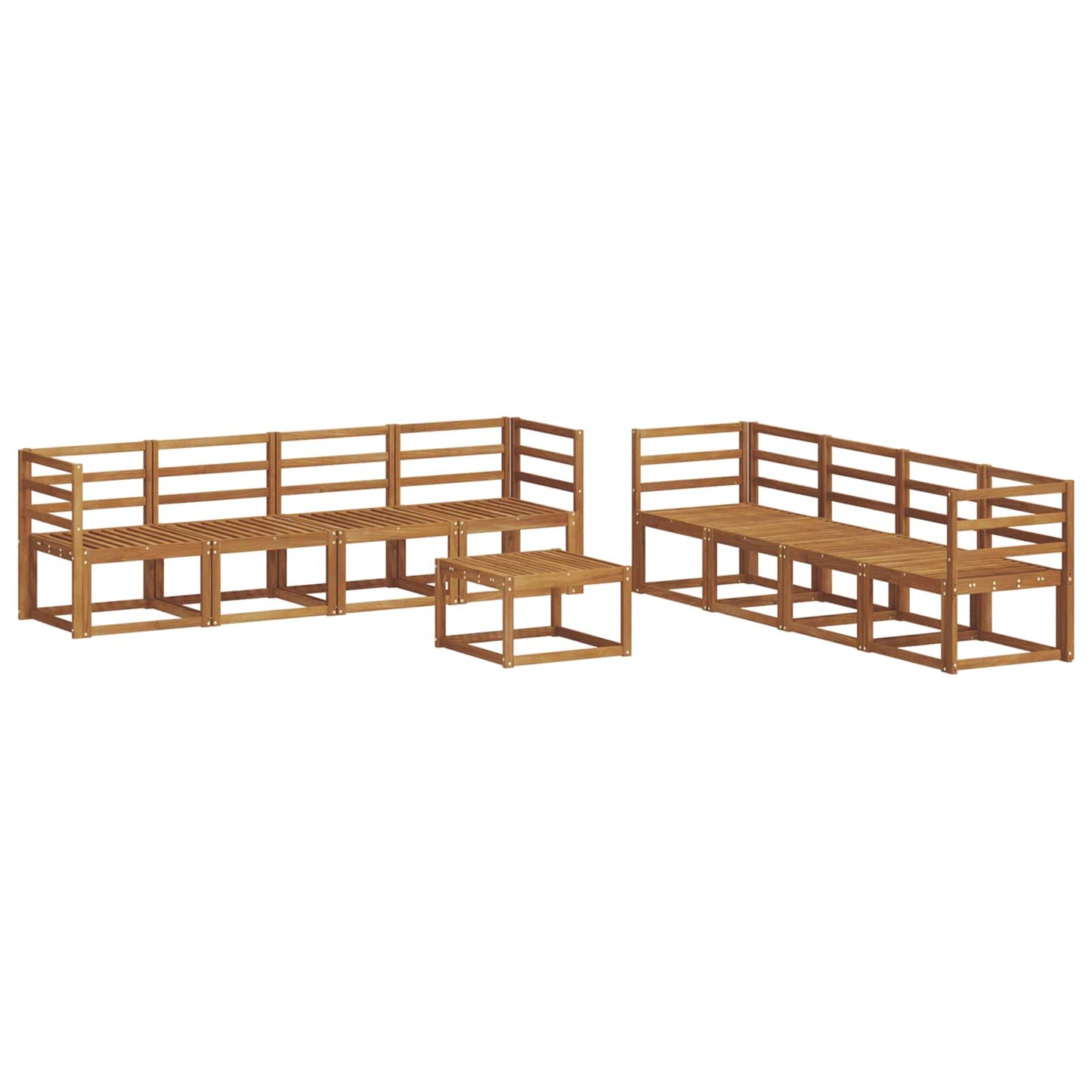 Set di divani da esterno 9 pcs Naturale