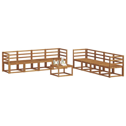 Set di divani da esterno 9 pcs Naturale