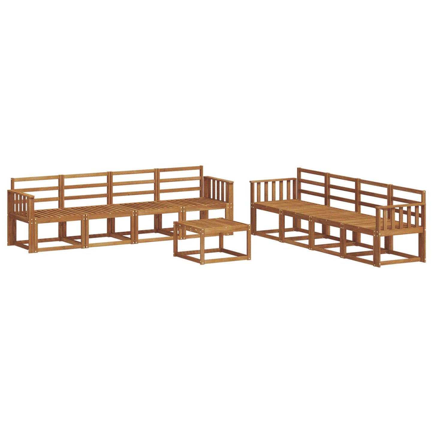 Set di divani da esterno 9 pcs Naturale