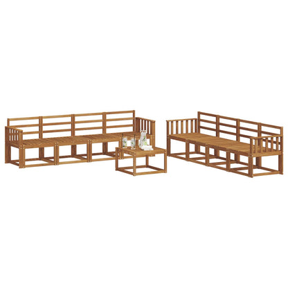 Set di divani da esterno 9 pcs Naturale