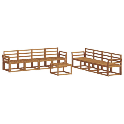 Set di divani da esterno 9 pcs Naturale
