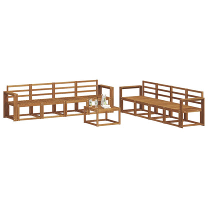 Set di divani da esterno 9 pcs Naturale