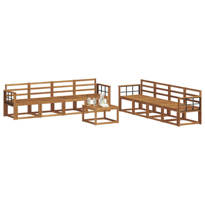 Set di divani da esterno 9 pcs Naturale