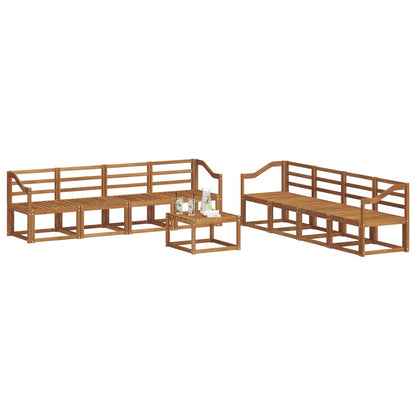Set di divani da esterno 9 pcs Naturale