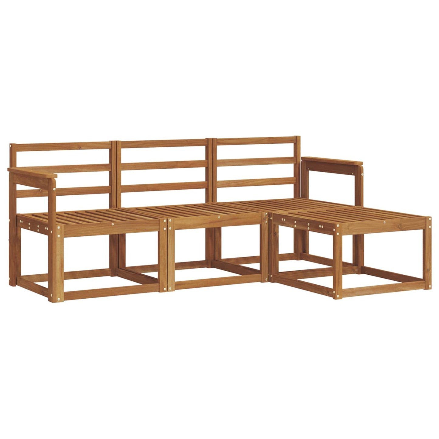 Set di divani da esterno 4 pcs Naturale