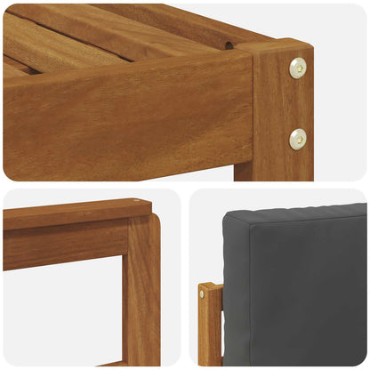 Set di divani da esterno con cuscino 4 pcs Naturale e Antracite