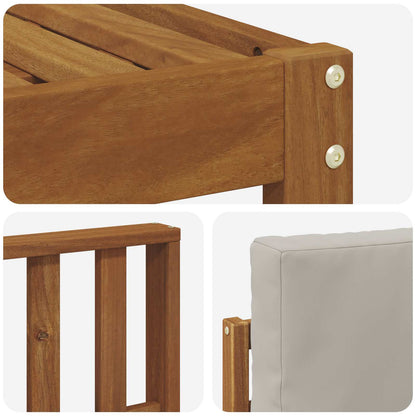 Set di divani da esterno 4 pcs Grigio Naturale e Chiaro