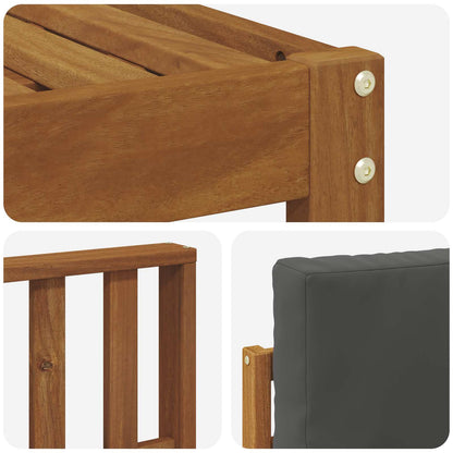 Set di divani da esterno con cuscino 4 pcs Naturale e Antracite