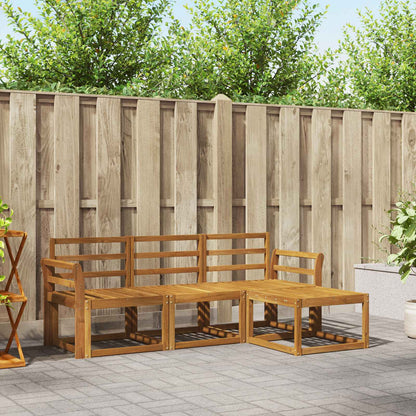 Set di divani da esterno 4 pcs Naturale
