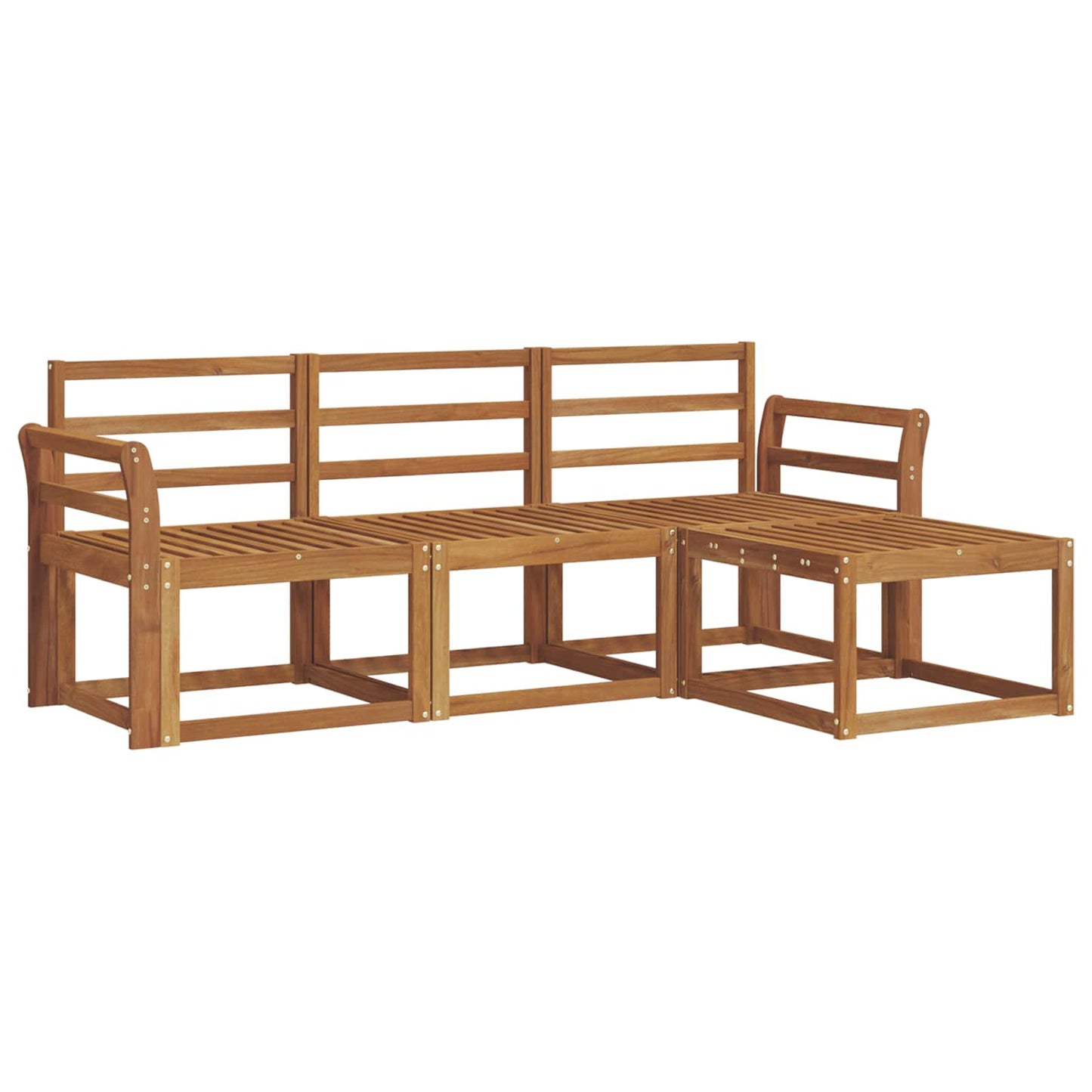 Set di divani da esterno 4 pcs Naturale