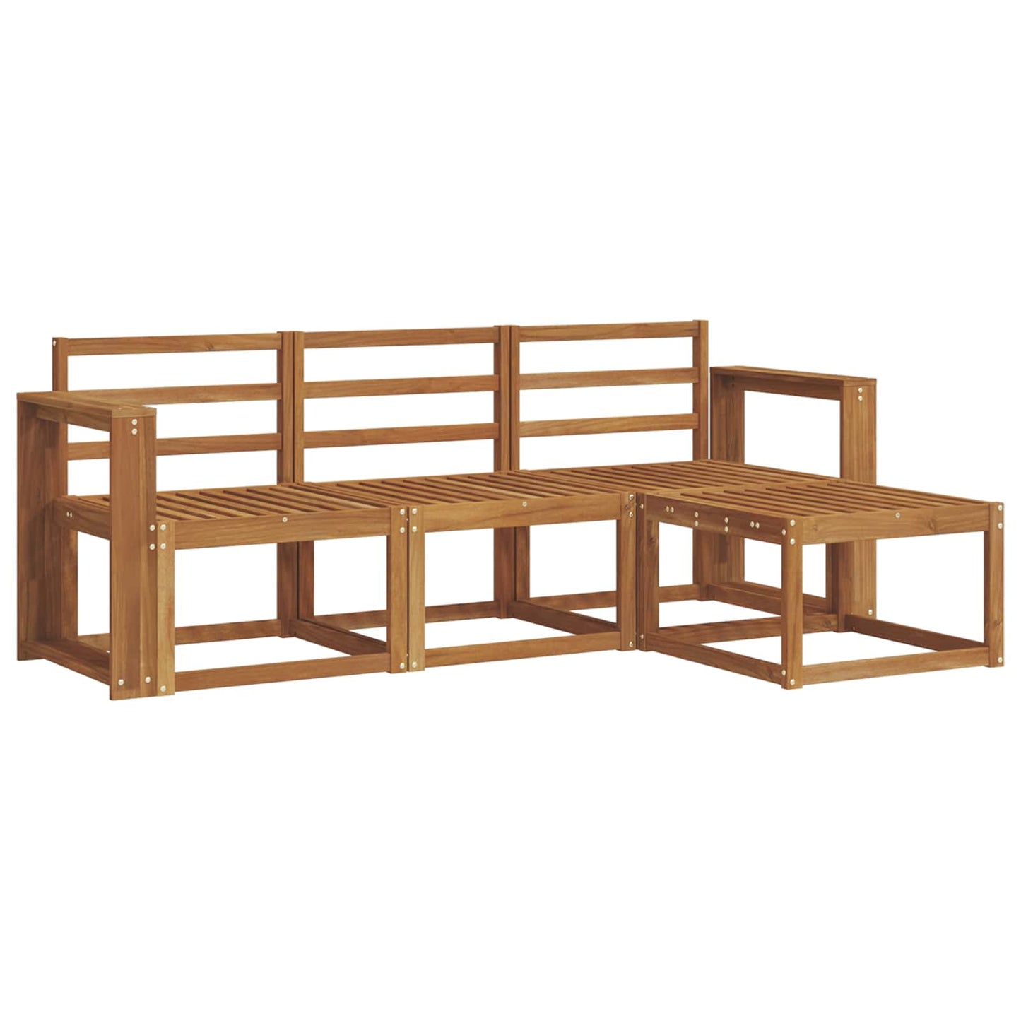 Set di divani da esterno 4 pcs Naturale