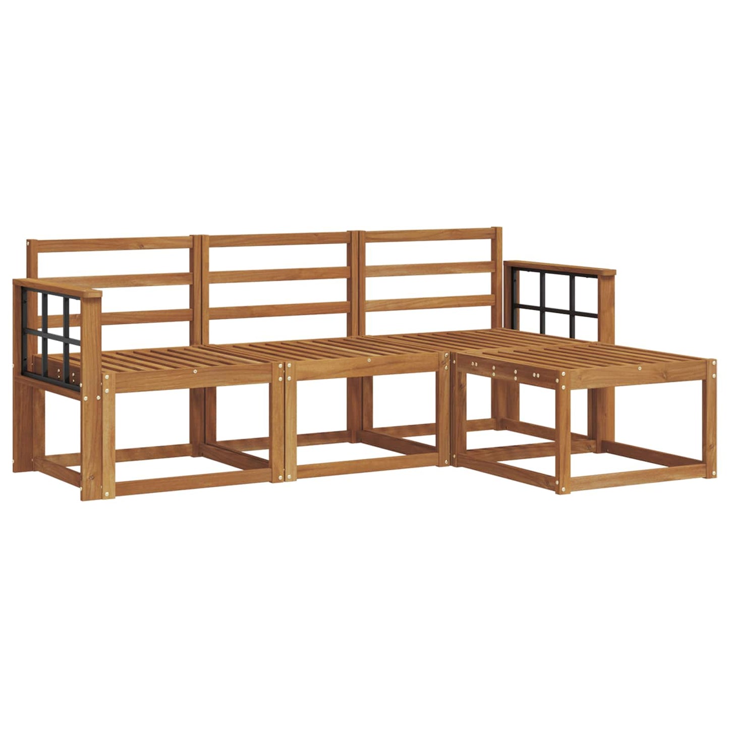 Set di divani da esterno 4 pcs Naturale
