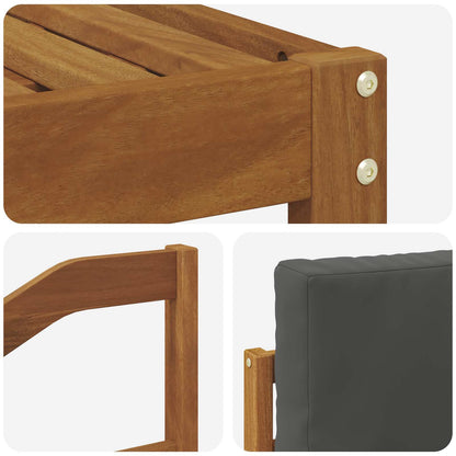 Set di divani da esterno con cuscino 4 pcs Naturale e Antracite