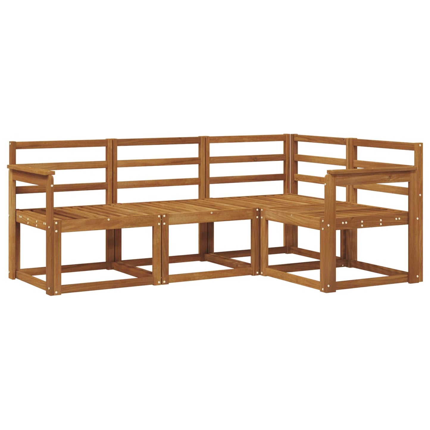 Set di divani da esterno 4 pcs Naturale