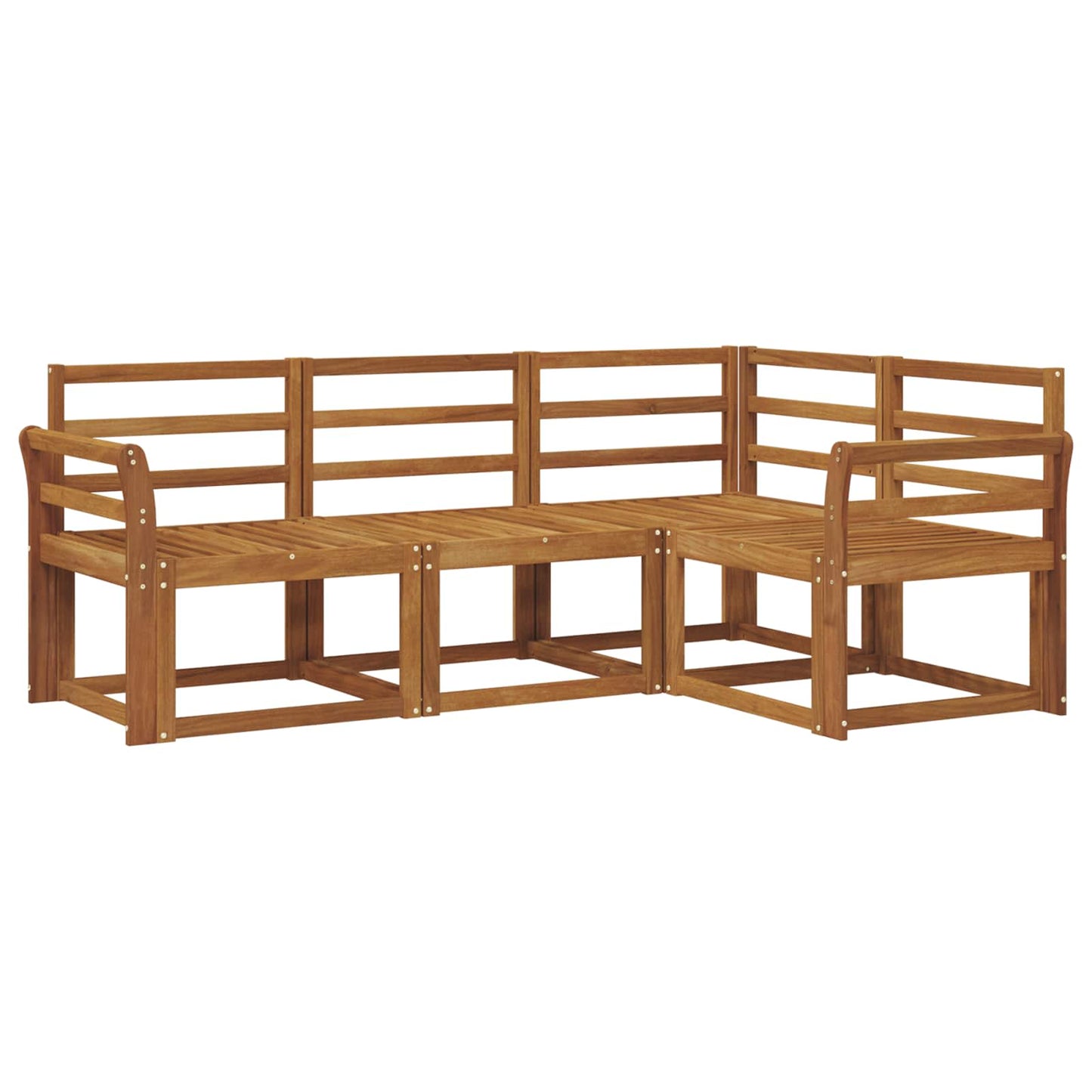 Set di divani da esterno 4 pcs Naturale