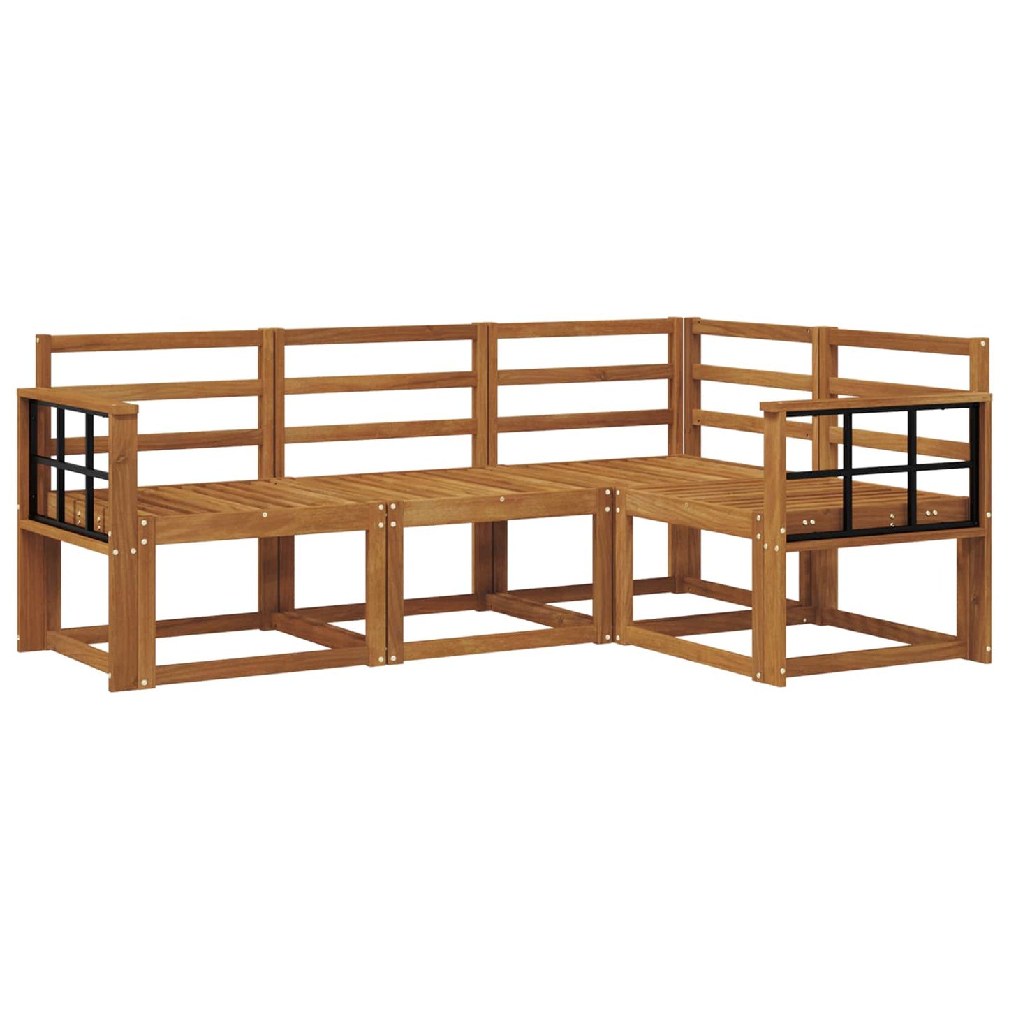 Set di divani da esterno 4 pcs Naturale
