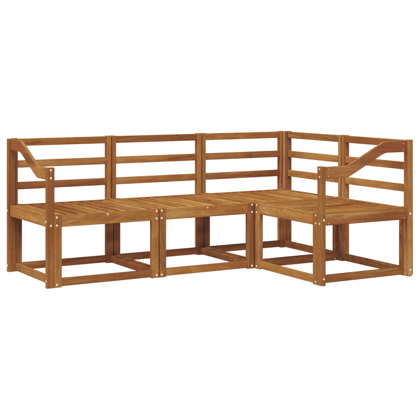 Set di divani da esterno 4 pcs Naturale