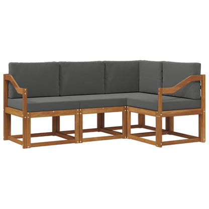 Set di divani da esterno con cuscino 4 pcs Naturale e Antracite