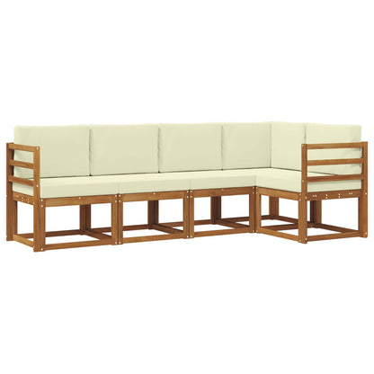 Set di divani con cuscino 5 pcs Naturale e Crema